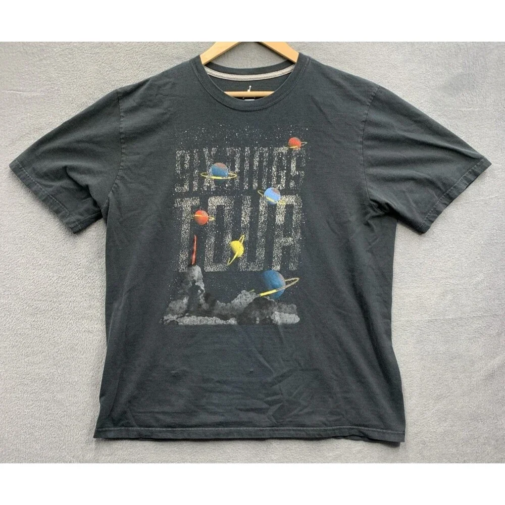 Jordan Jumpman Graphic Tee T-Shirt Men's Six Ring Tour Black Crew Neck Size XL